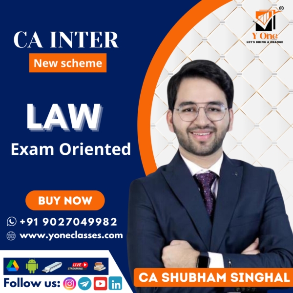 CA Inter Law Exam Oriented Lectures By CA Shubham Singhal | VSMART ACADEMY I