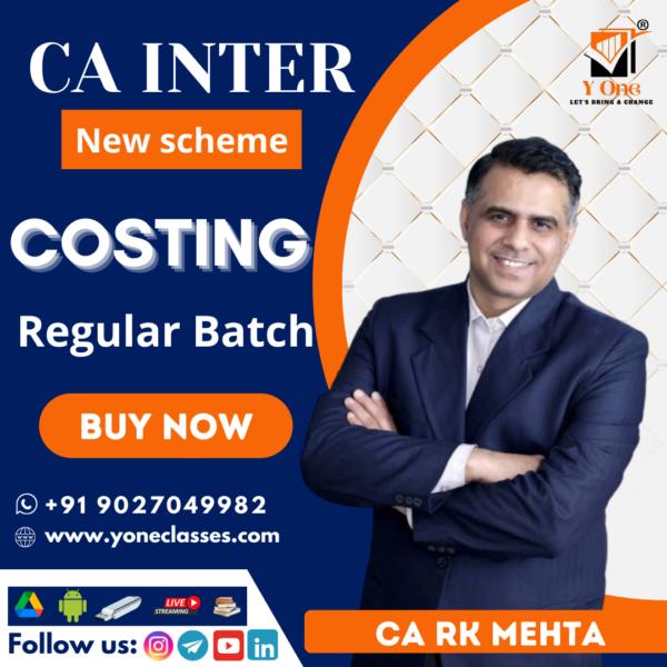 CA Inter Costing Full Course By CA R.K. Mehta