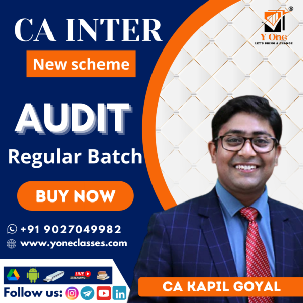 CA Inter Audit Regular Personal Guidance Batch By CA Kapil Goyal